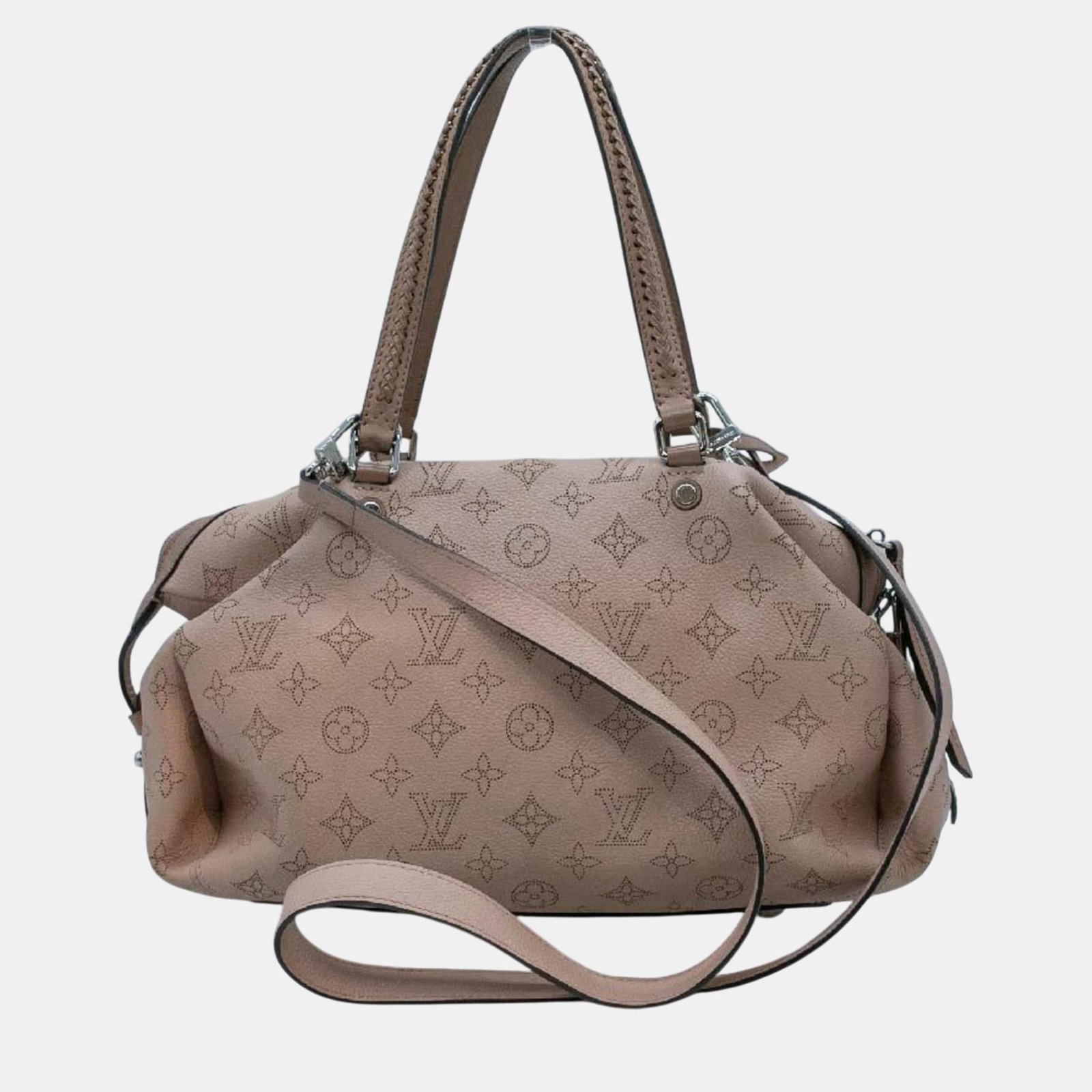 Louis Vuitton Baby Pink Silver Monogram Mahina Asteria Leather Bag