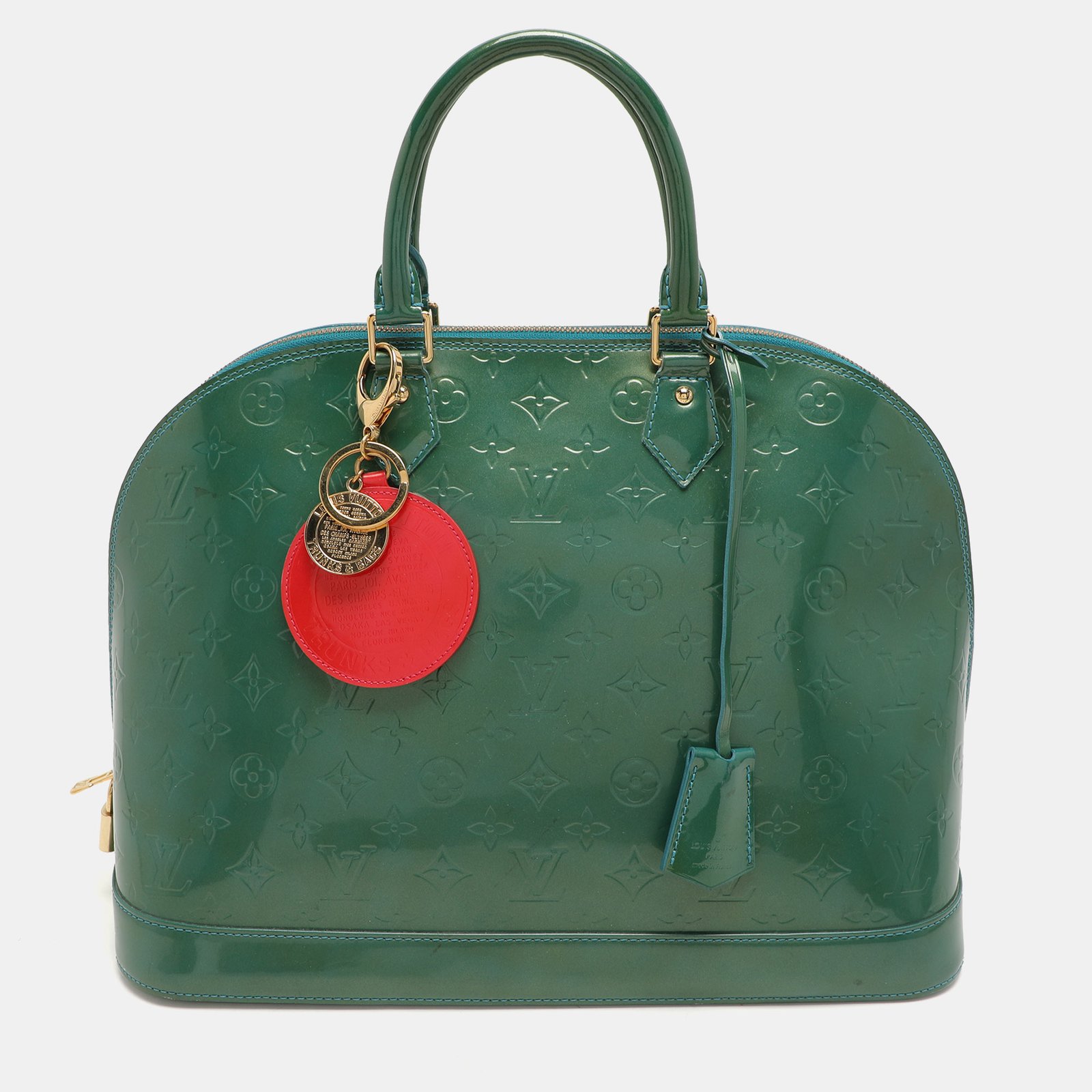 Louis Vuitton Green Monogram Vernis Alma GM Bag
