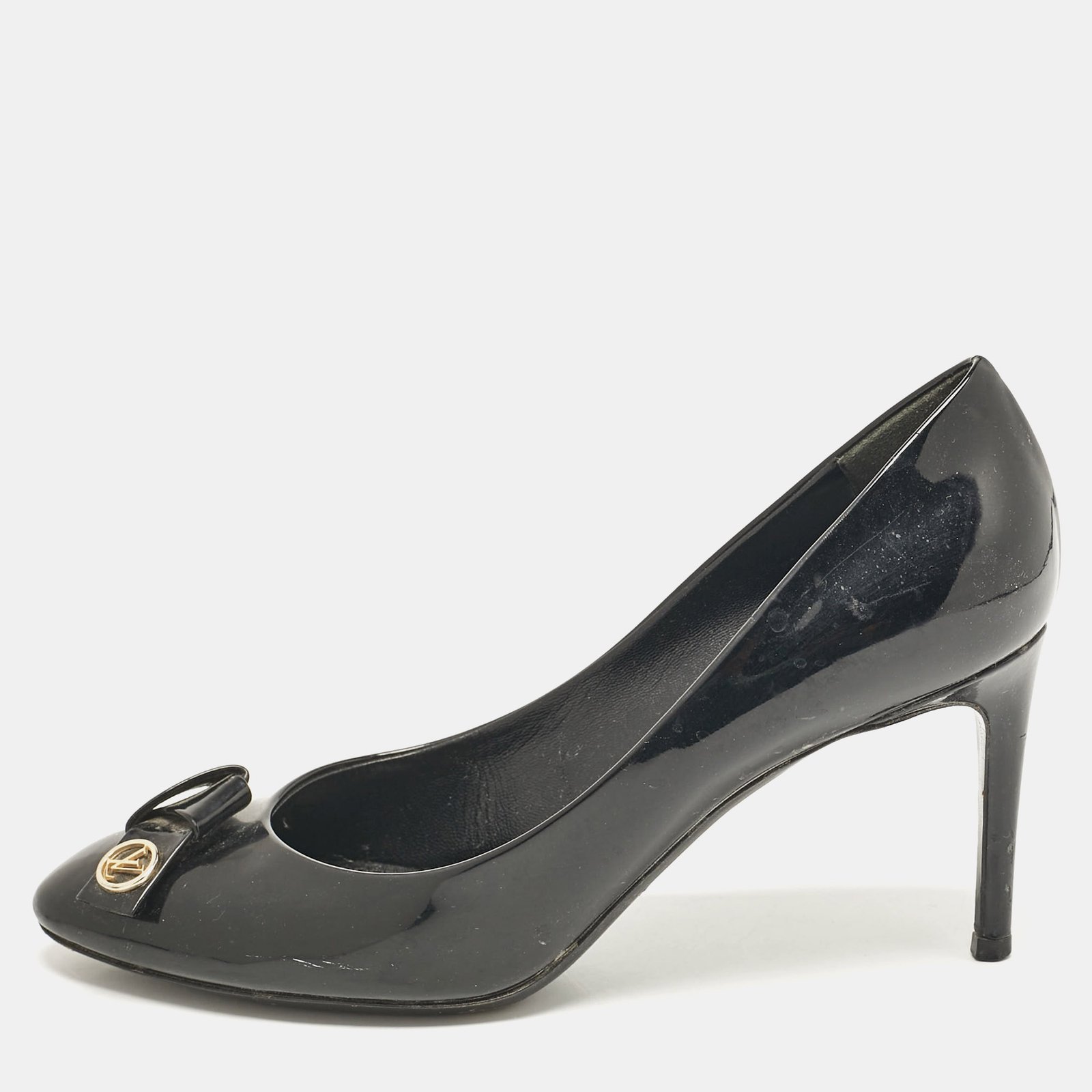 Louis Vuitton Black Patent Leather Fiance Pumps Size 38
