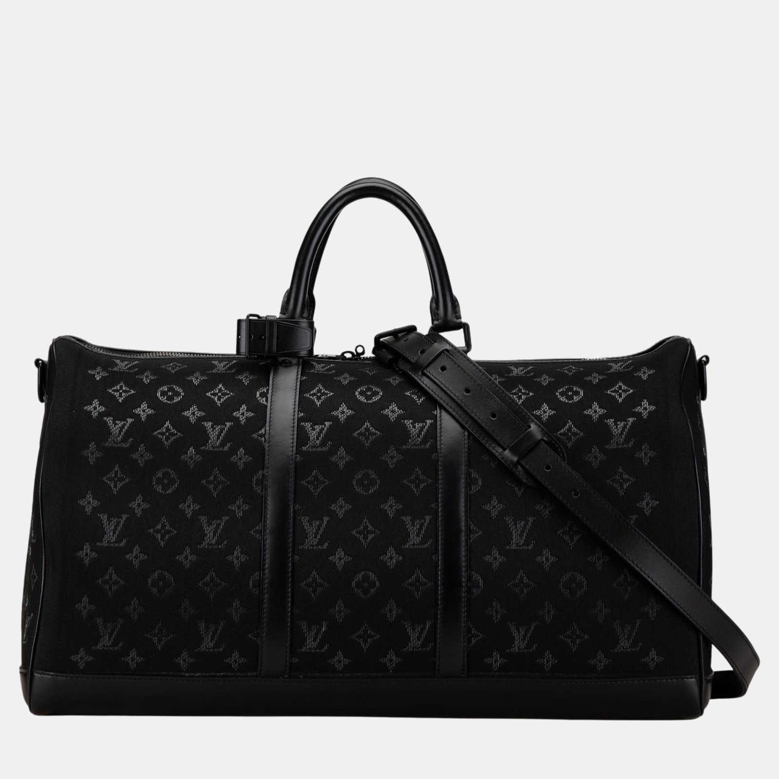 Louis Vuitton Black Monogram Light Up Keepall Bandouliere 50