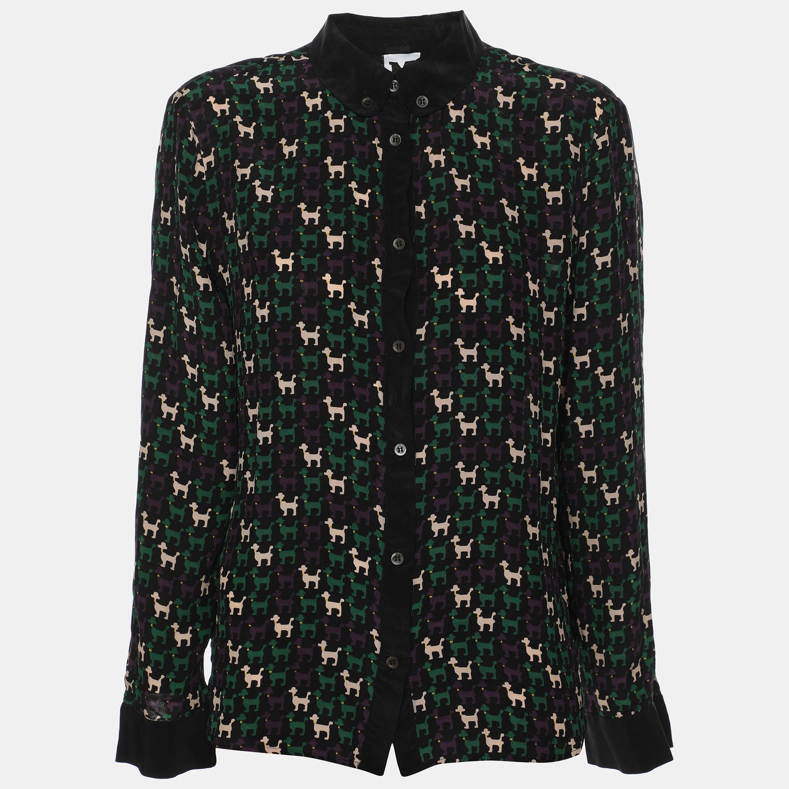 M Missoni Multicolor Silk Long Sleeve Shirt M