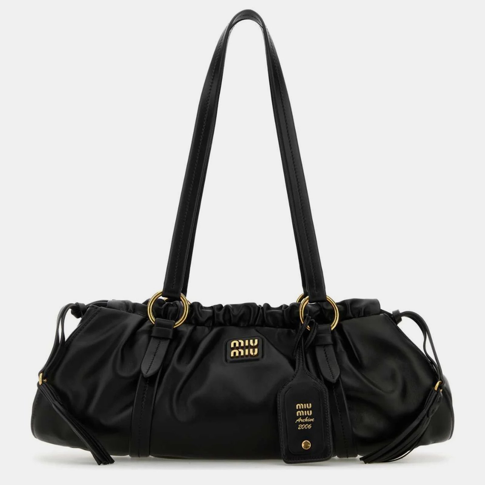 Miu Miu Black Nappa Leather Shoulder Bag