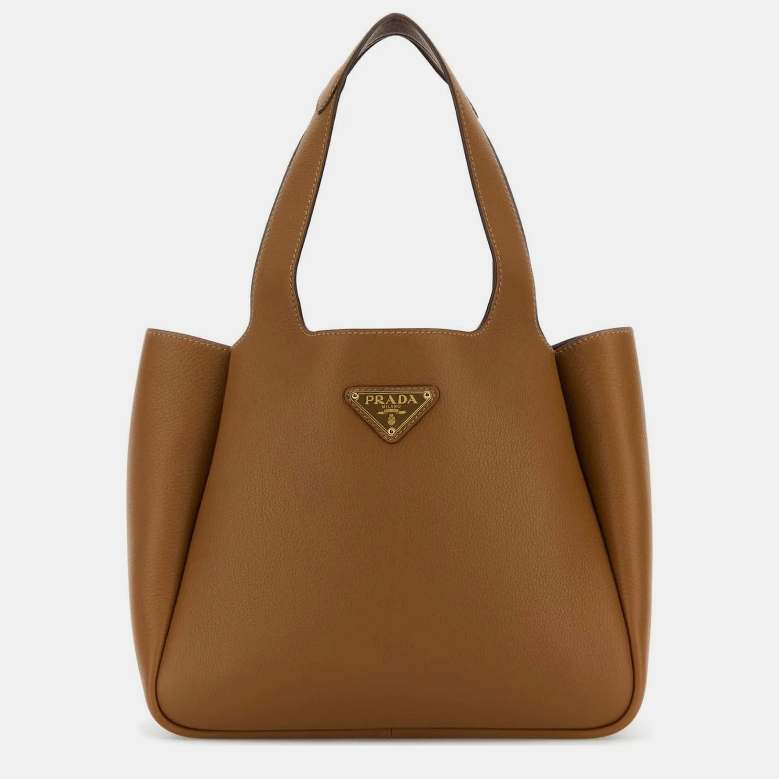 Prada Caramel Leather Medium Hobo Bag