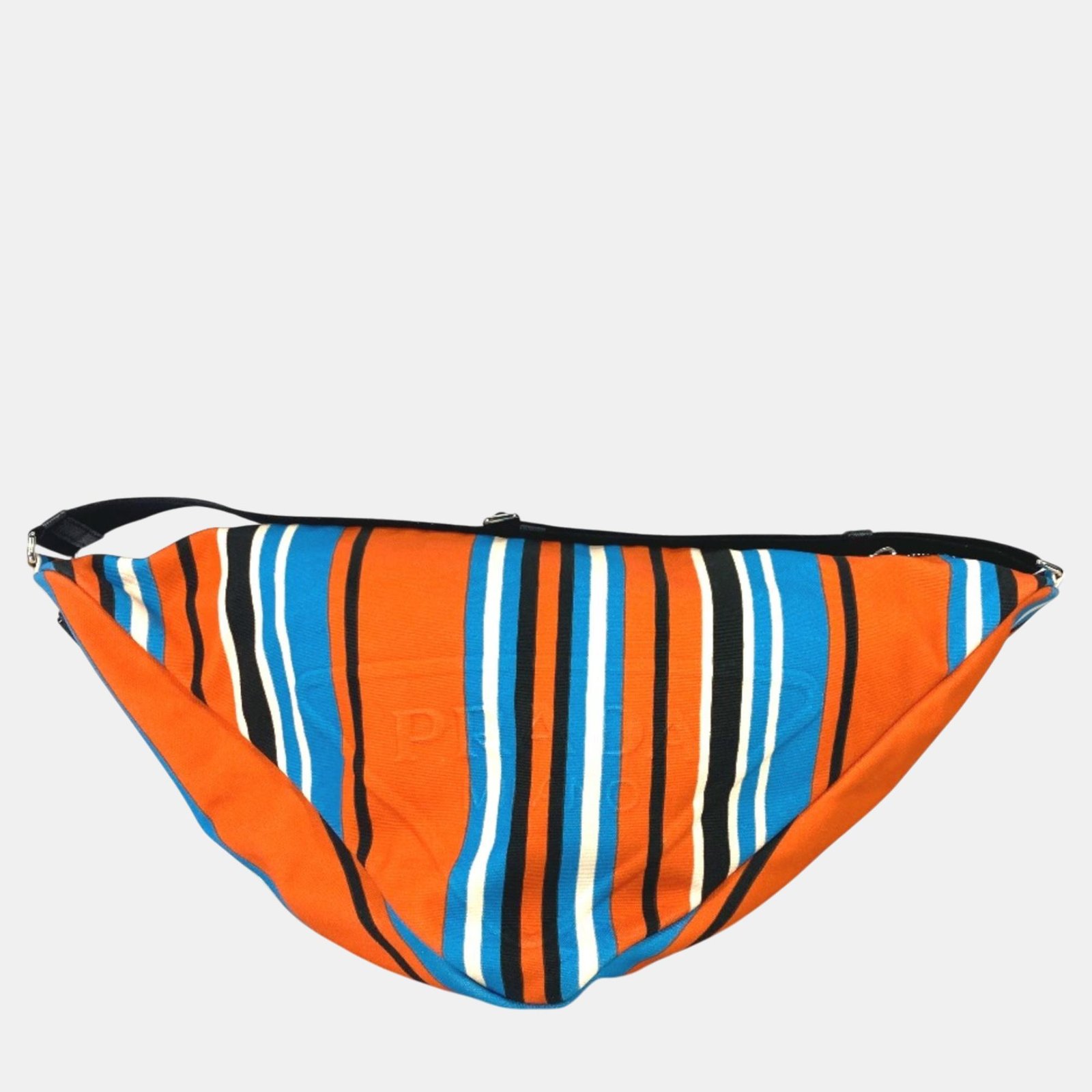 Prada Orange Blue x Black stripe crossbody Bag