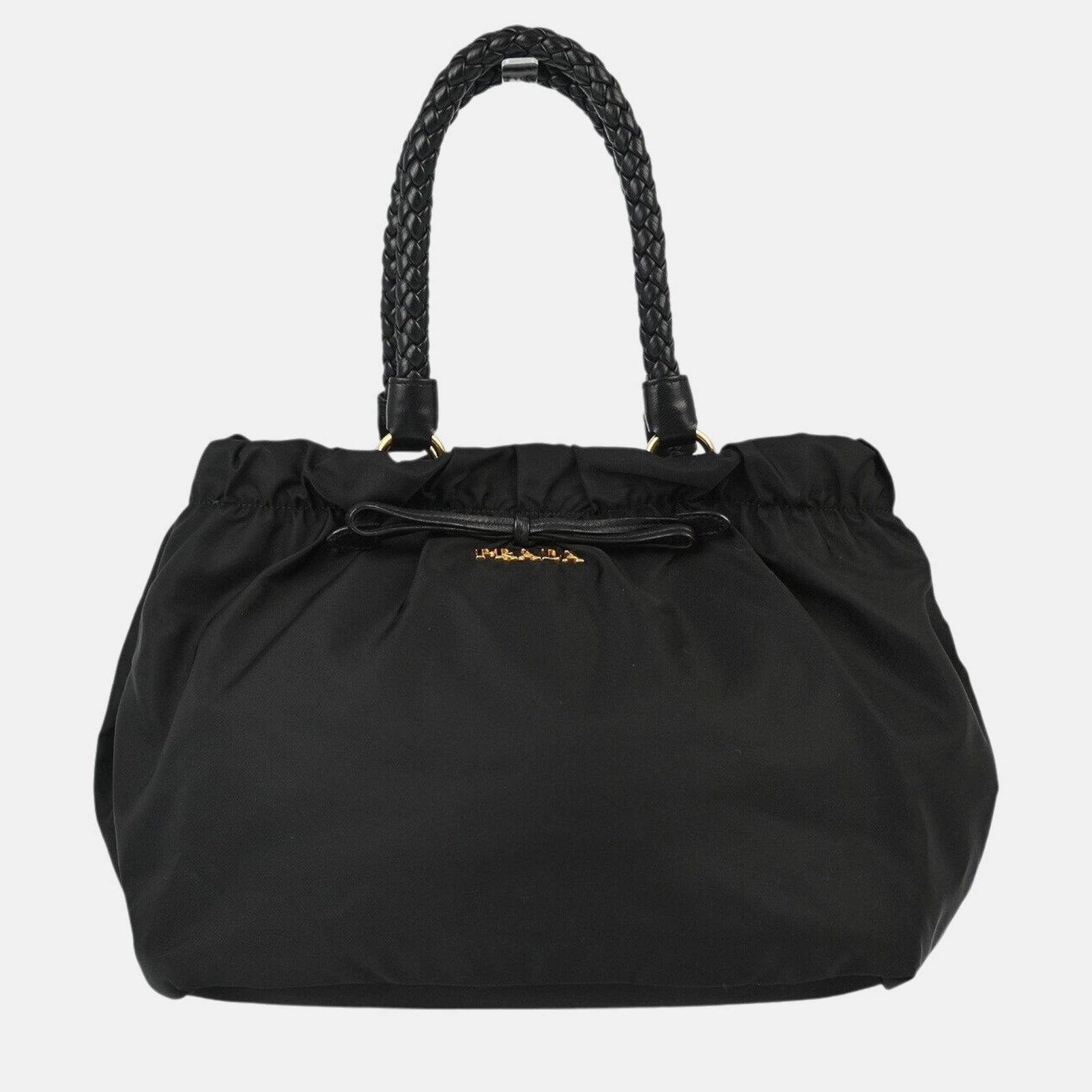 Prada Black Nylon Tote Handbag