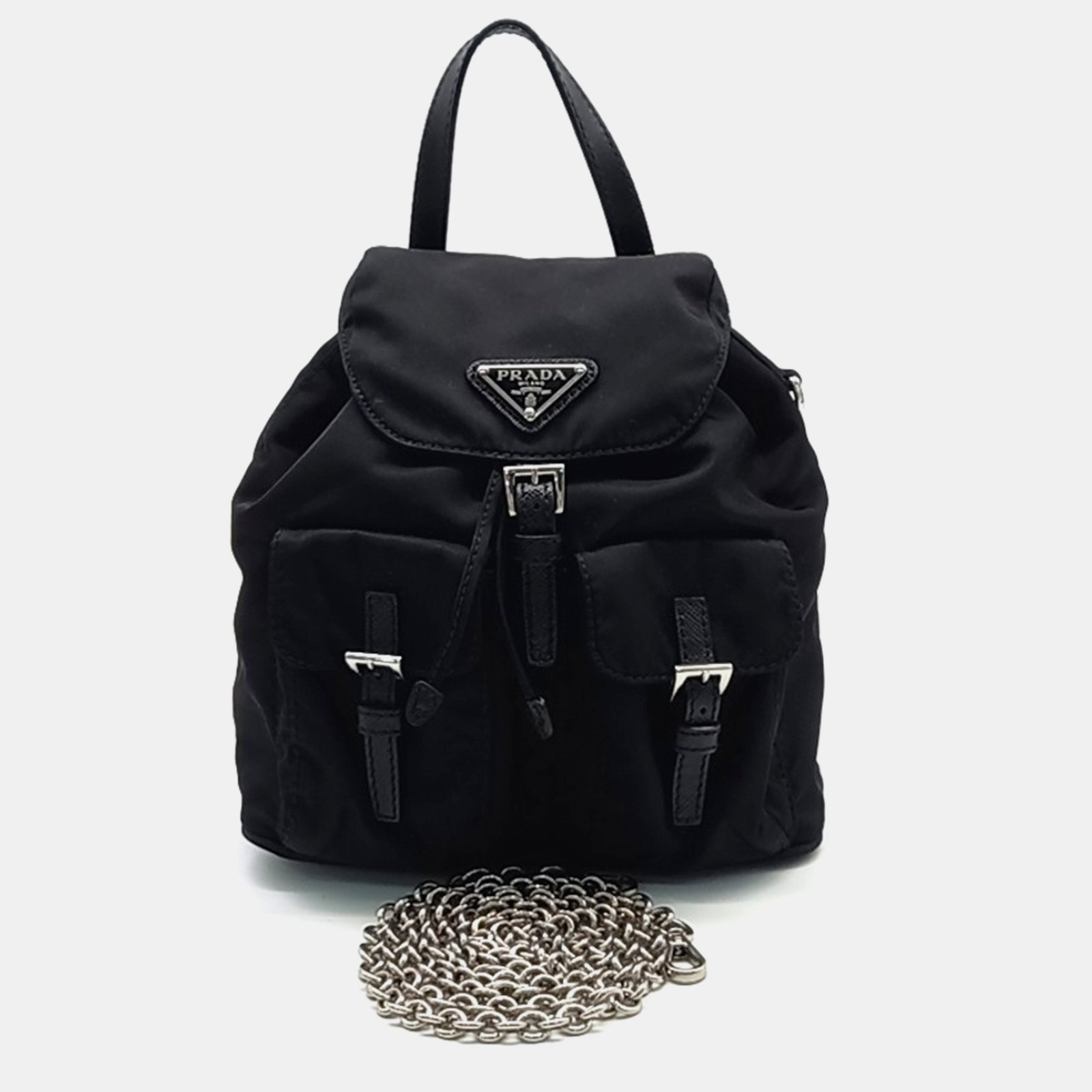 Prada Re-Nylon Mini Chain Crossbody Bag