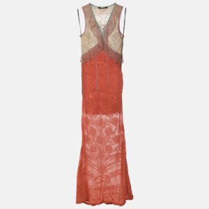 Roberto Cavalli Multicolor Lamé Fabric Dress S