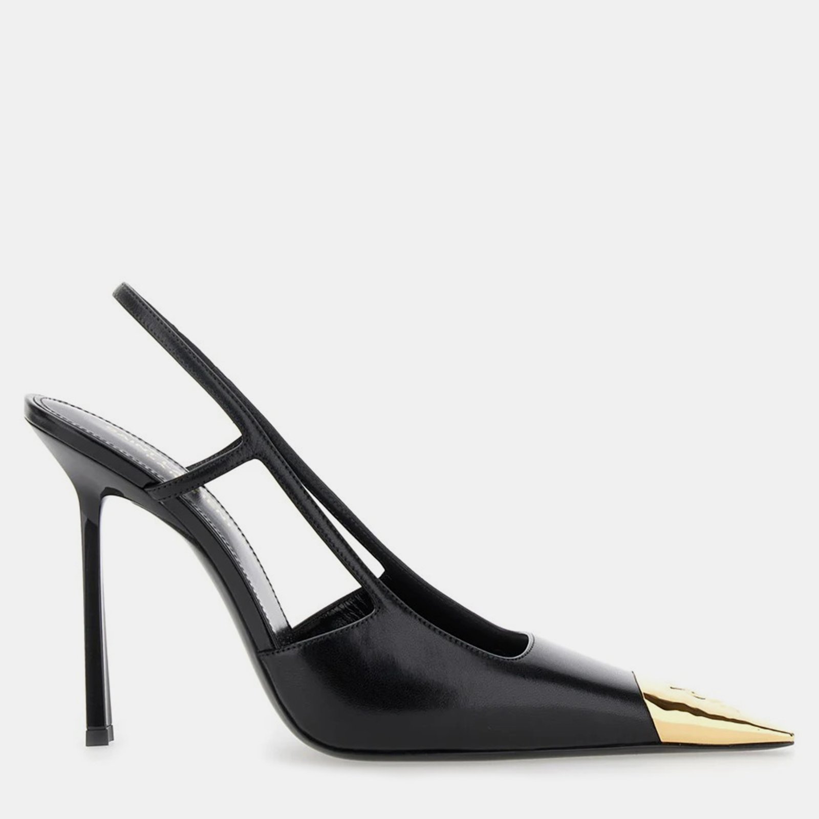 Saint Laurent Black/Gold Metallic Jeanne 110 Pumps EU 37