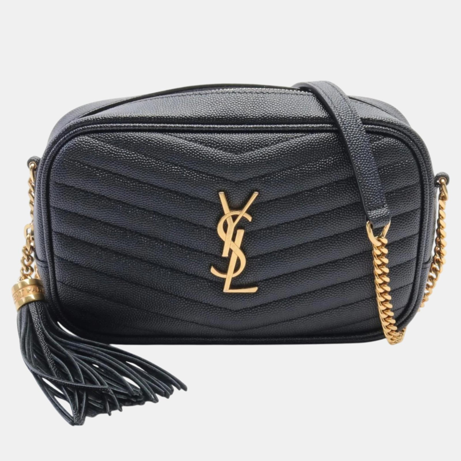 Saint Laurent Leather Black  Lou Mini Shoulder Bag