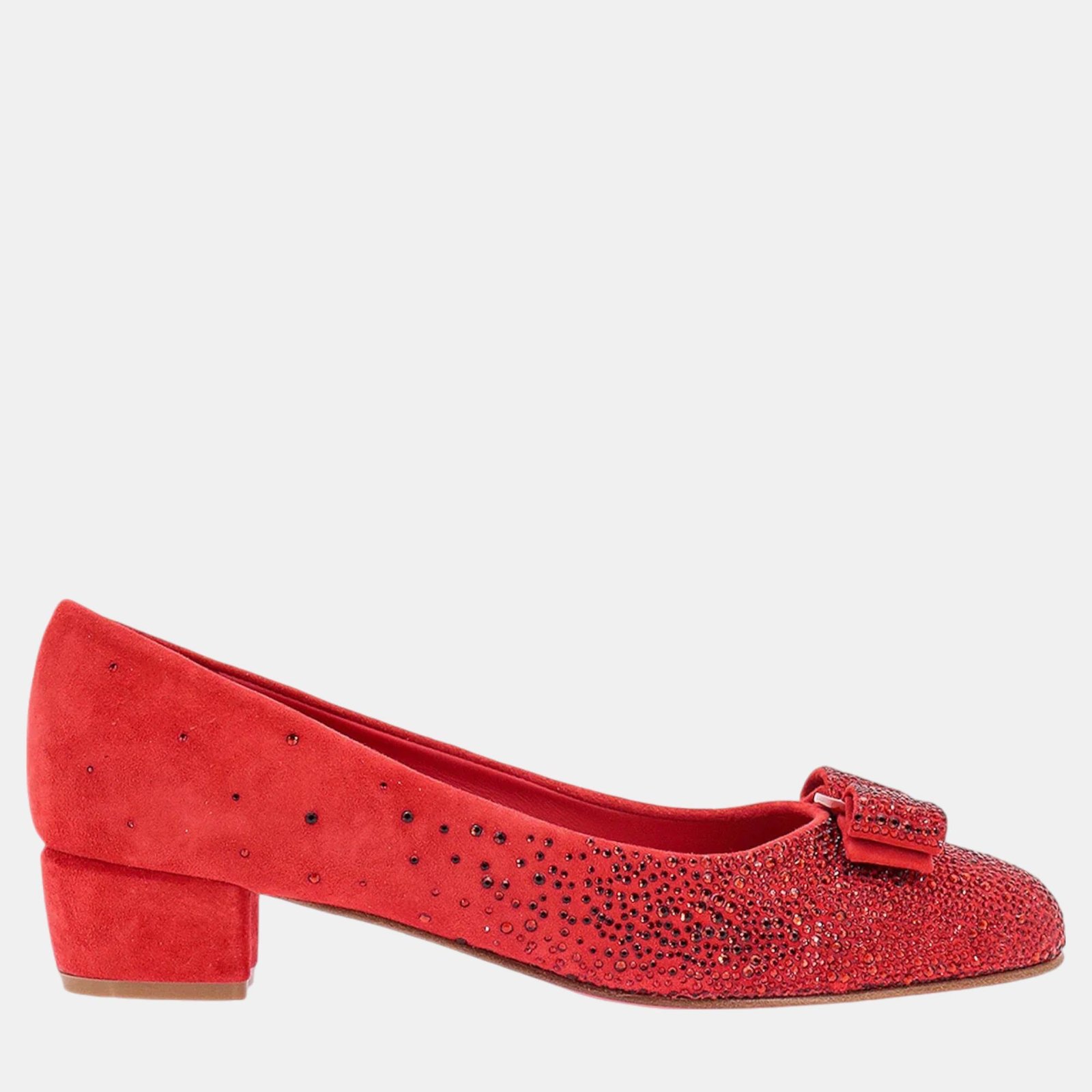 Salvatore Ferragamo Red Collet Pumps 7.5