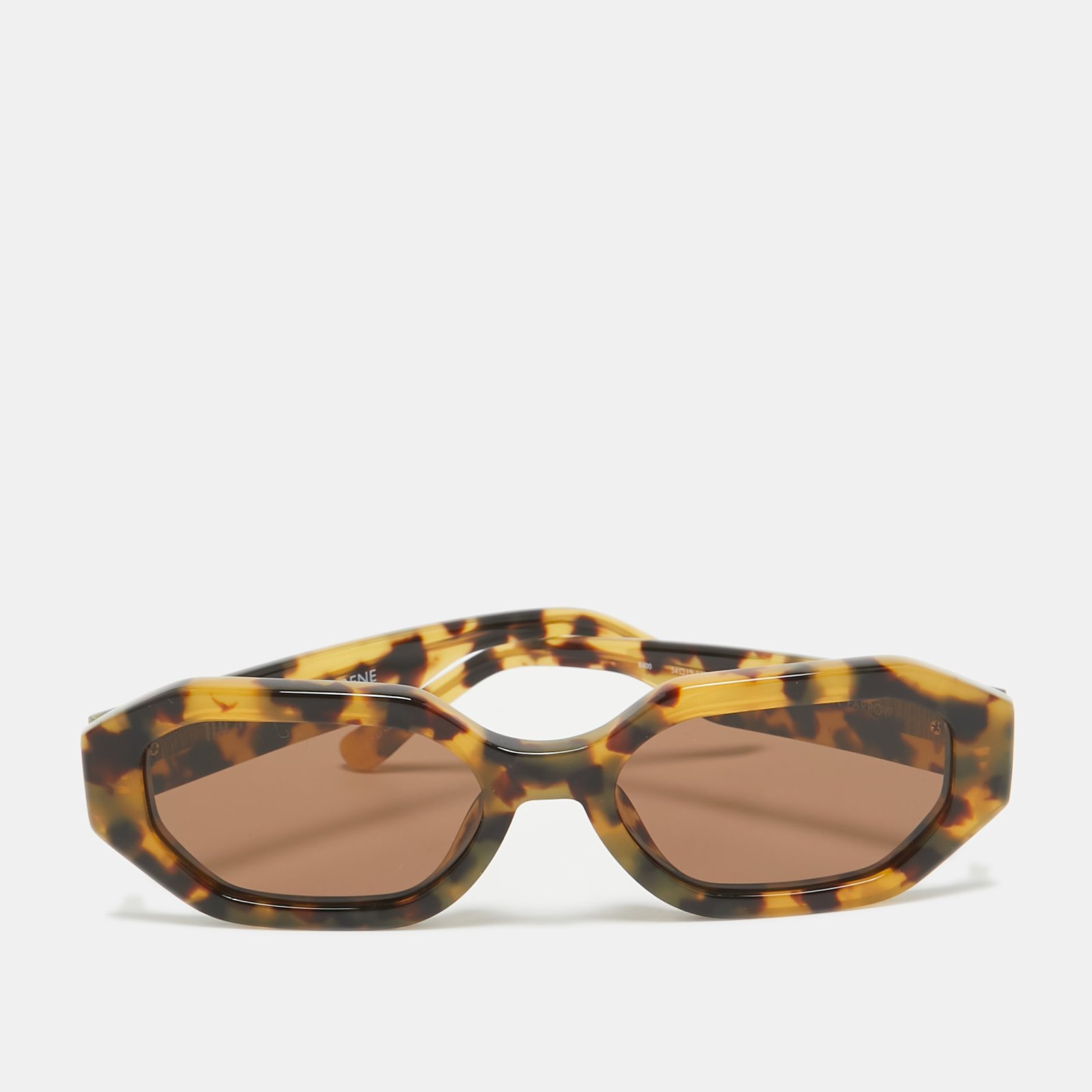 Linda Farrow x The Attico tortoise Brown Irene Rectangle Sunglasses
