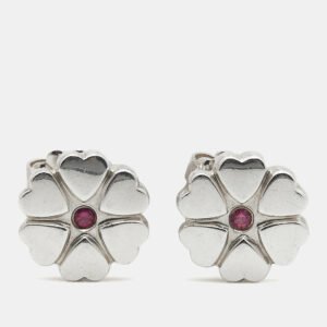Tiffany & Co. Paloma Picasso Pink Sapphire Sterling Silver Earrings