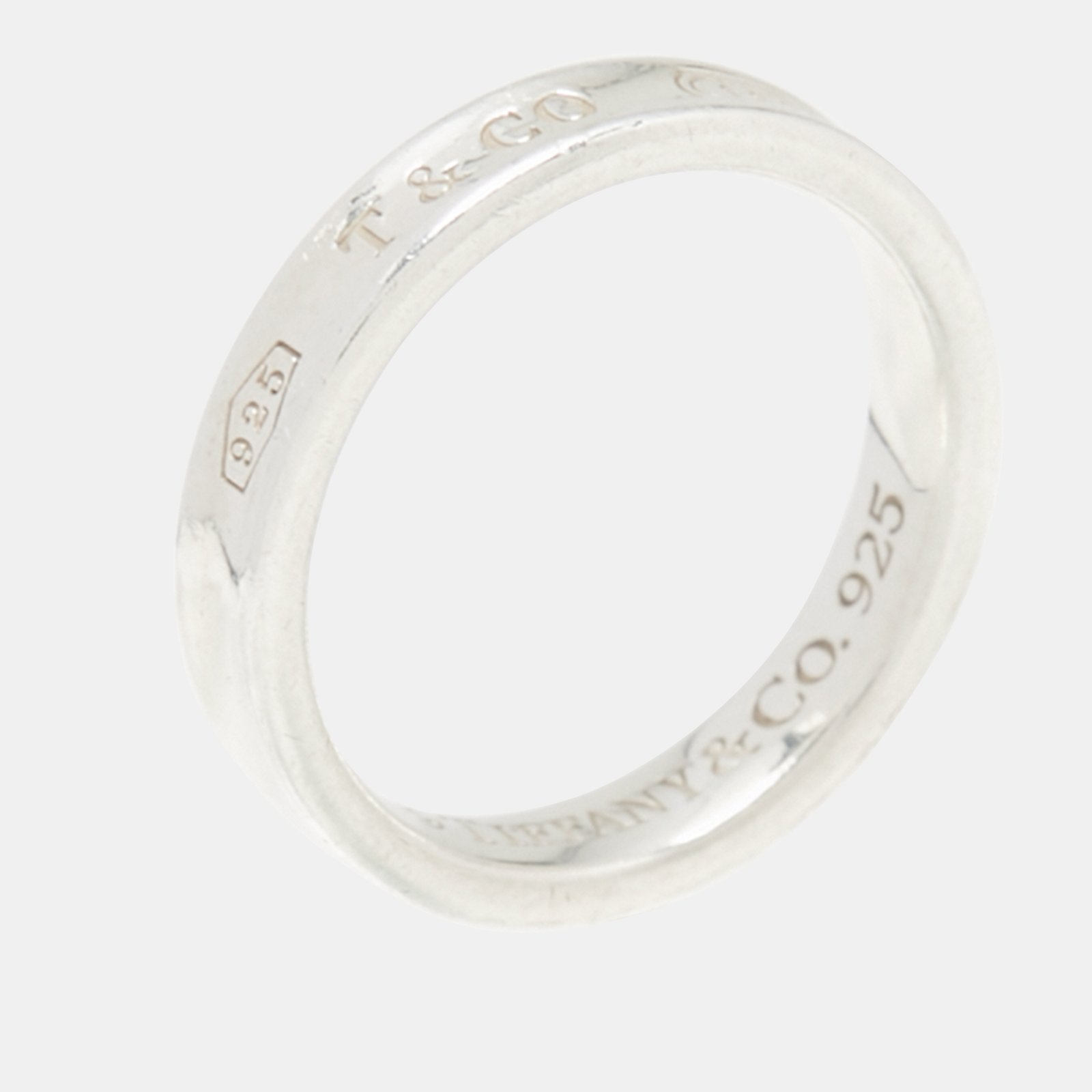 Tiffany & Co. Tiffany 1837 Sterling Silver Band Ring Size 54
