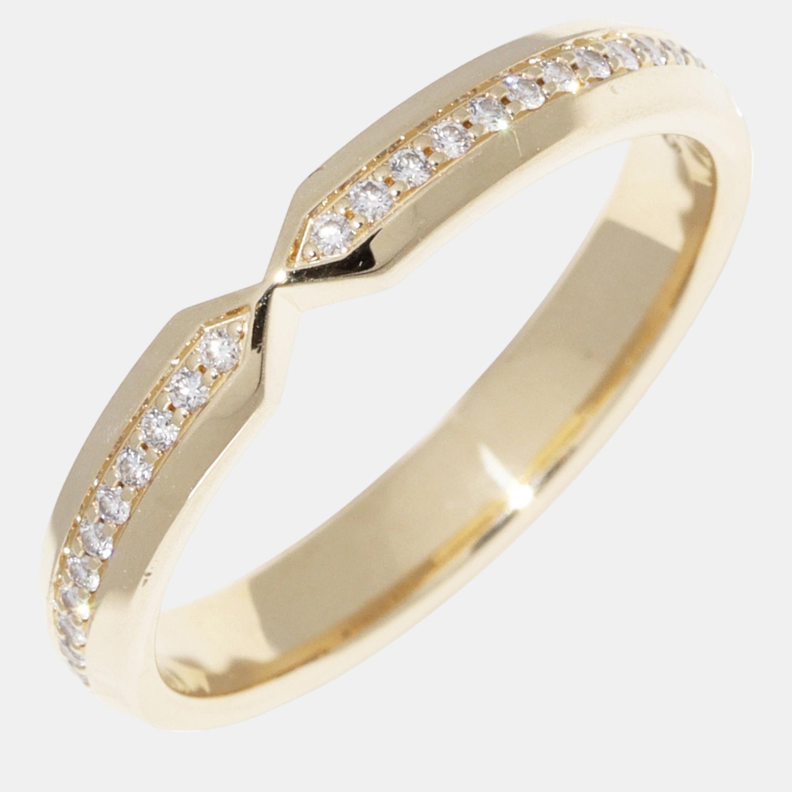 Tiffany & Co 18K Yellow Gold Diamond Nesting Narrow Band Ring