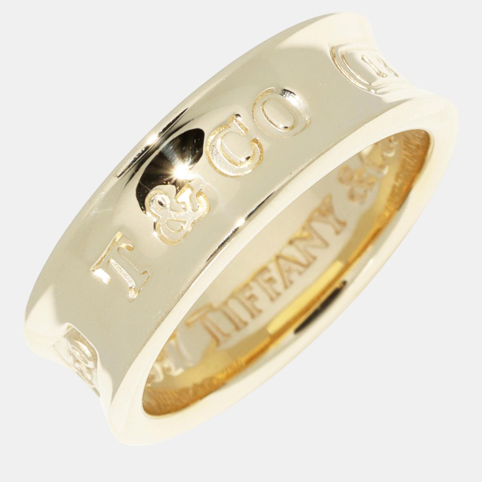 Tiffany & Co 18K Yellow Gold 1837 Ring Size 9.5