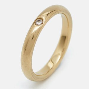 Tiffany & Co. Elsa Peretti Diamond 18k Yellow Gold Ring Size 50.5