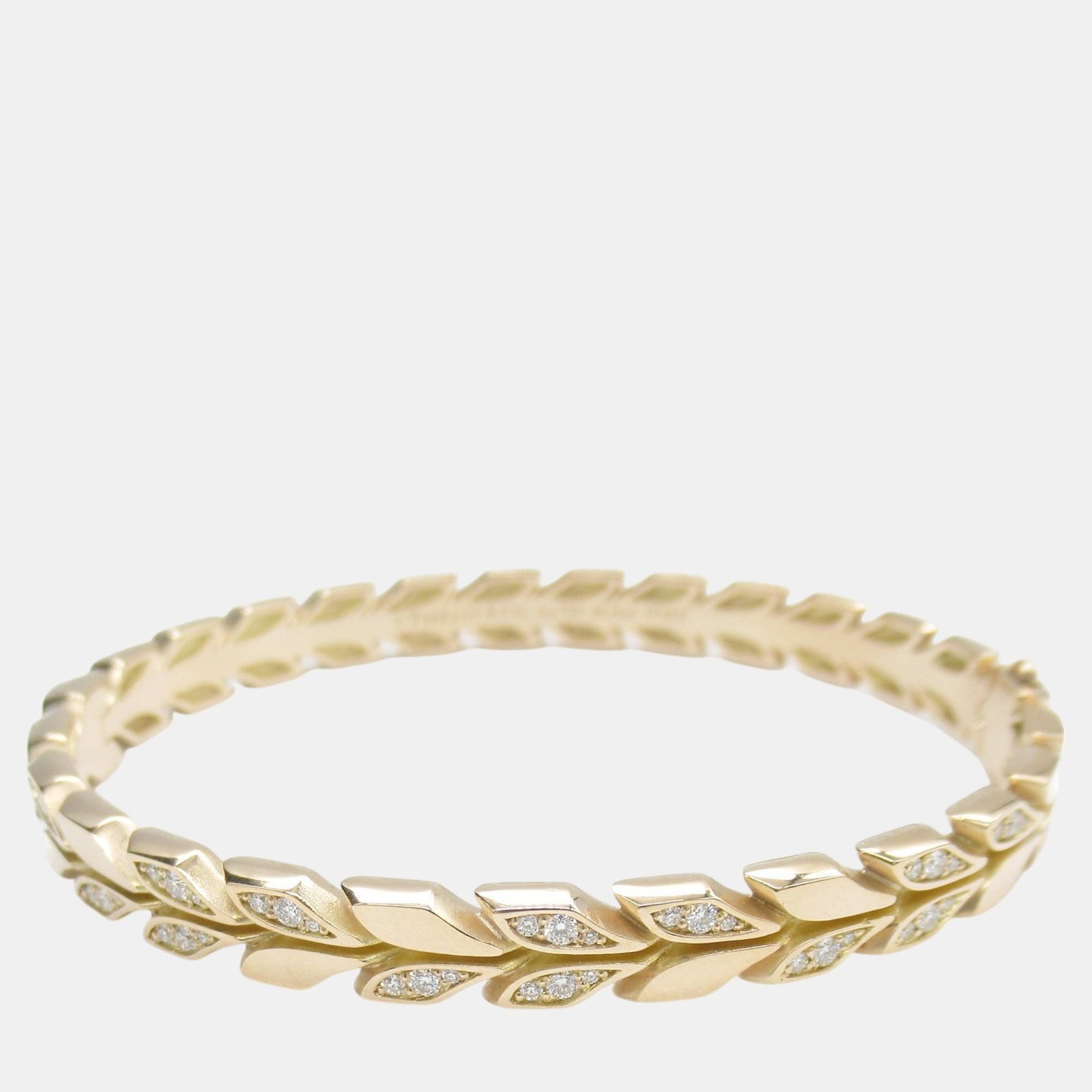 Tiffany & Co. Diamond 18k Pink Gold Bangle Bracelet