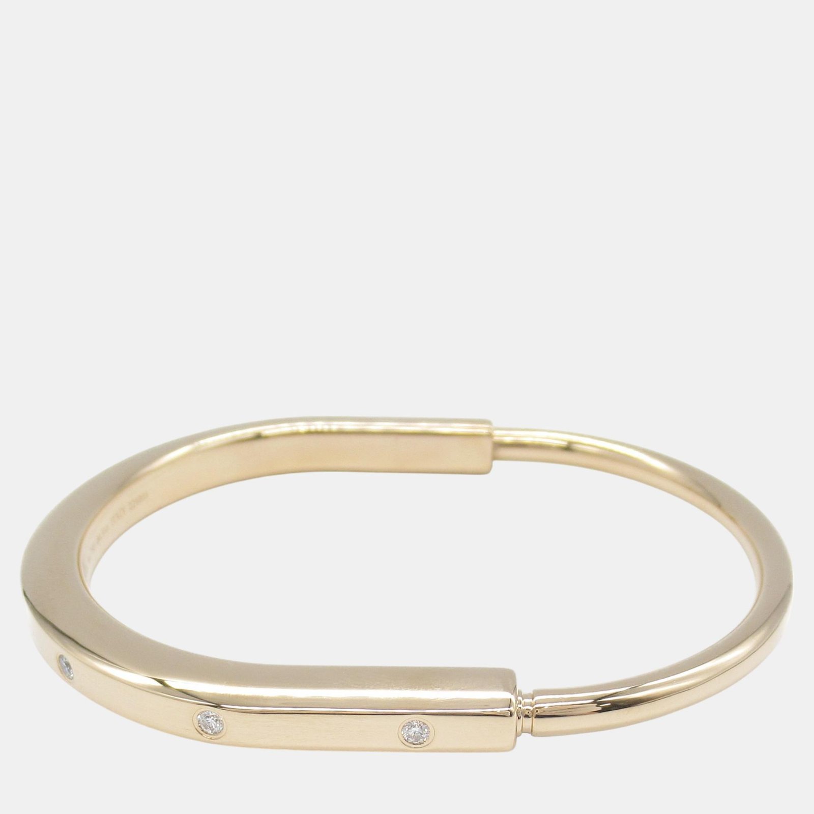 Tiffany & Co. Diamond 18k Pink Gold Bangle Bracelet