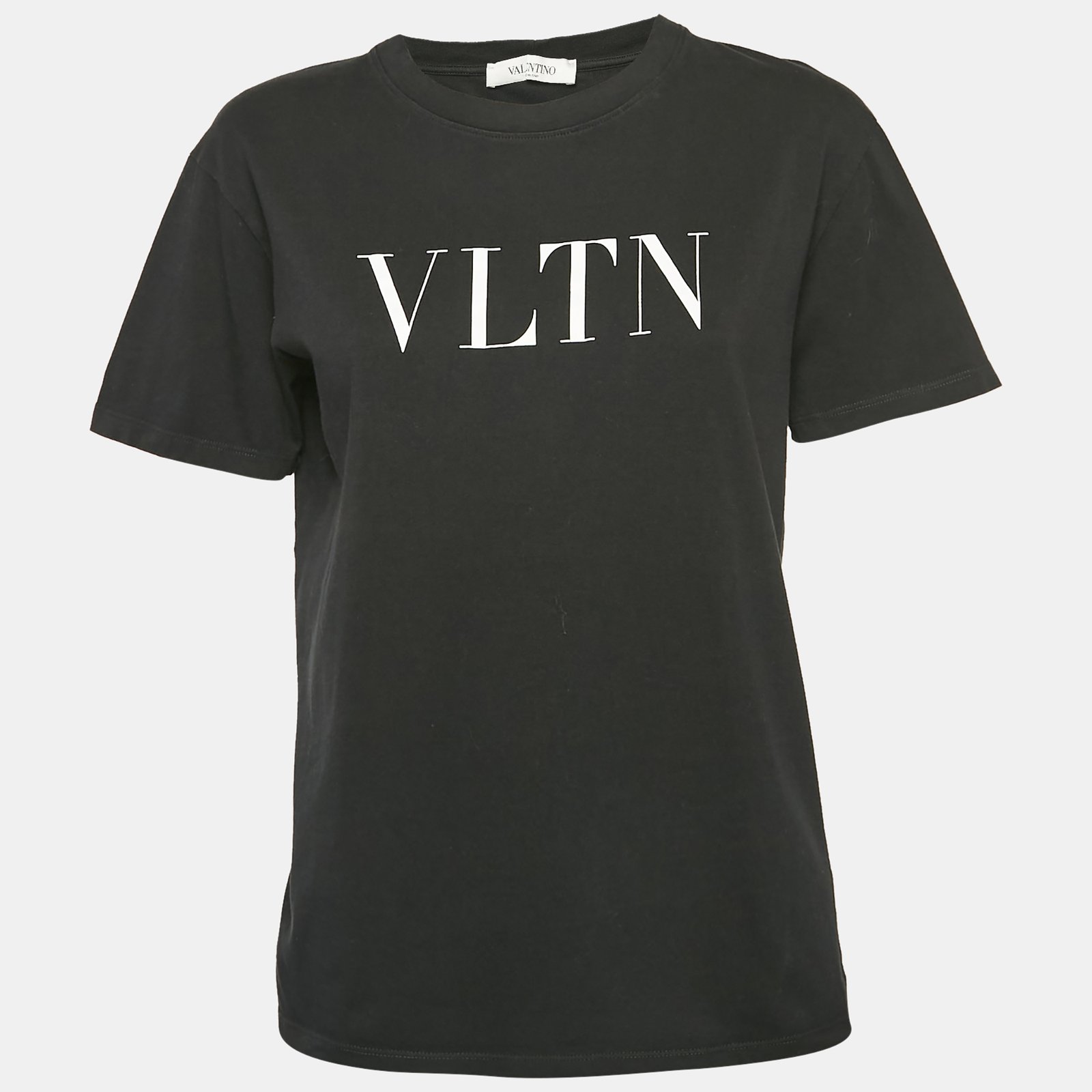 Valentino Black VLTN Print Jersey Crew Neck T-Shirt XS