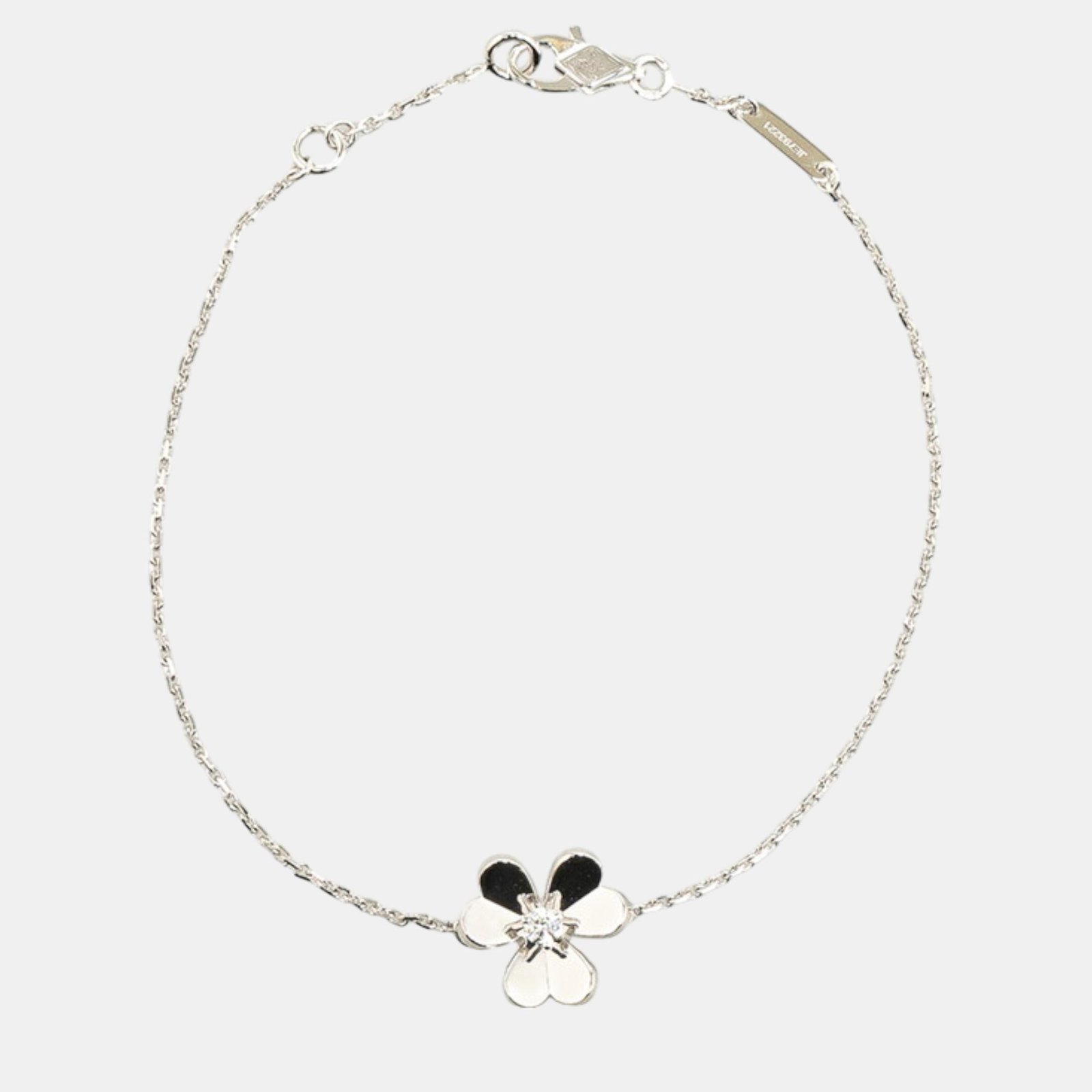 Van Cleef & Arpels 18K White Gold Diamond Frivole Bracelet