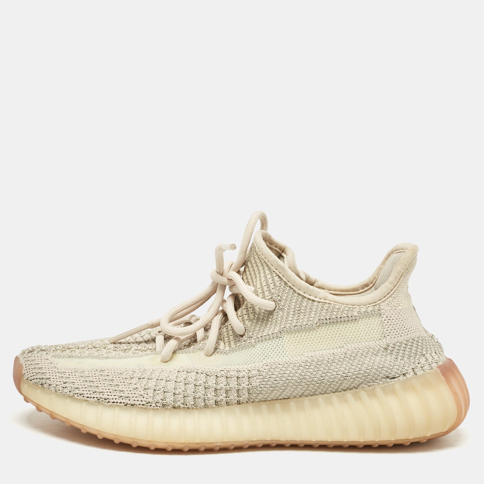 Yeezy x Adidas Grey Knit Fabric Boost 350 V2 NR Sneakers Size 38