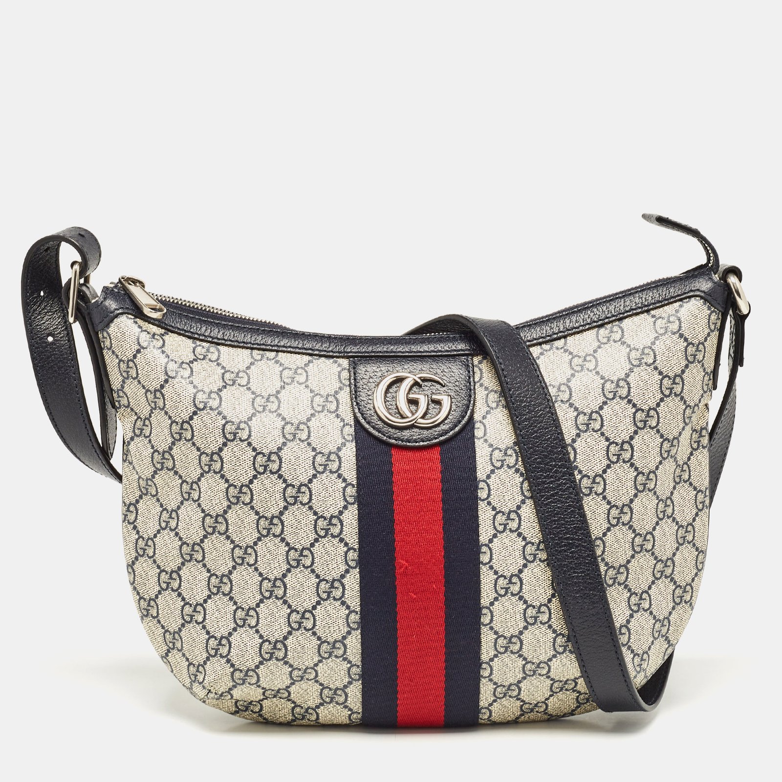 Gucci Blue GG Supreme Canvas Small Ophidia Crossbody Bag