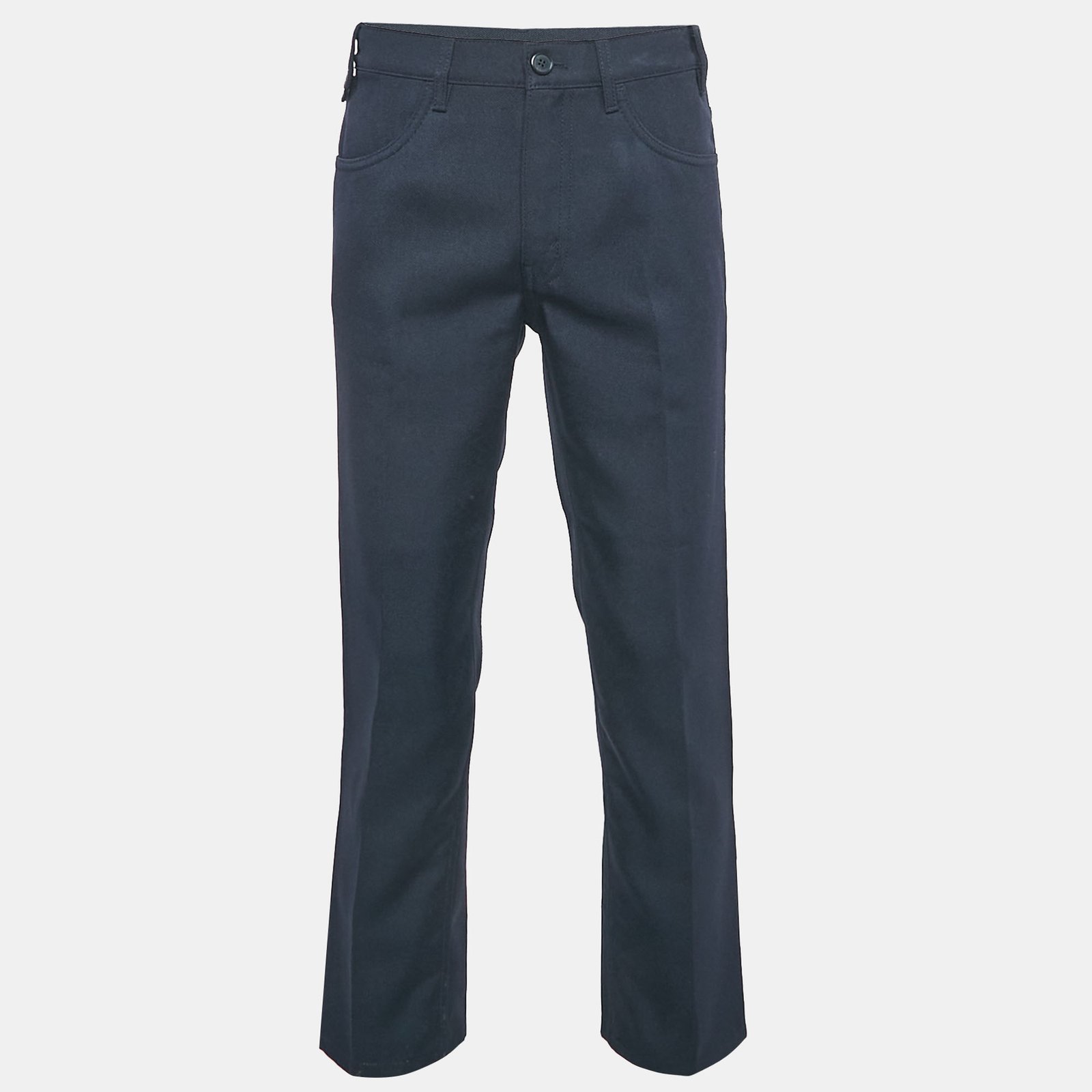 Prada Navy Blue Gabardine Trousers M