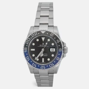 Rolex Black Cerachrom Oystersteel GMT Master II 116710BLNR 'Batman' Wristwatch 40 mm