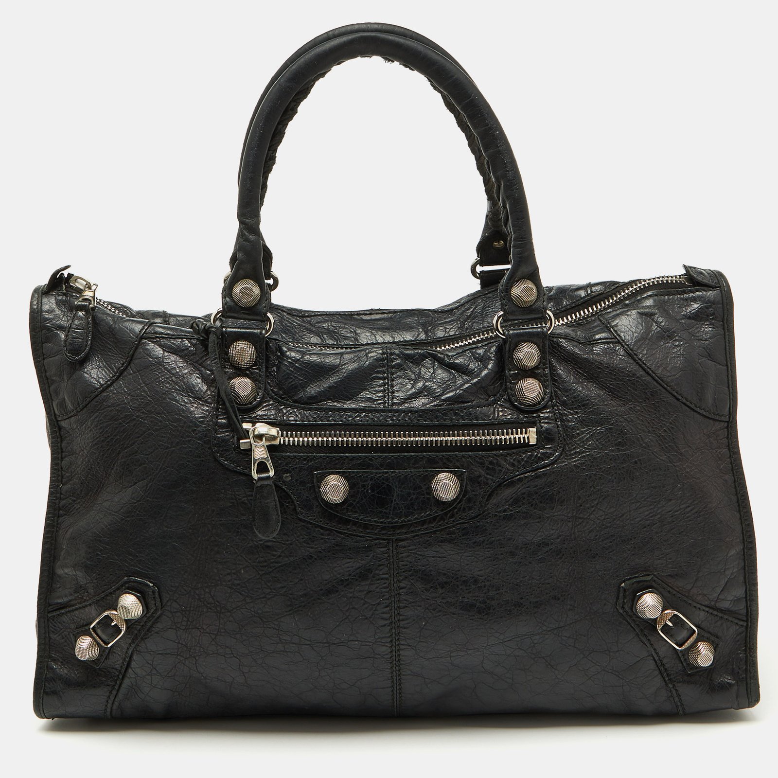 Balenciaga Black Leather SGH Work Tote