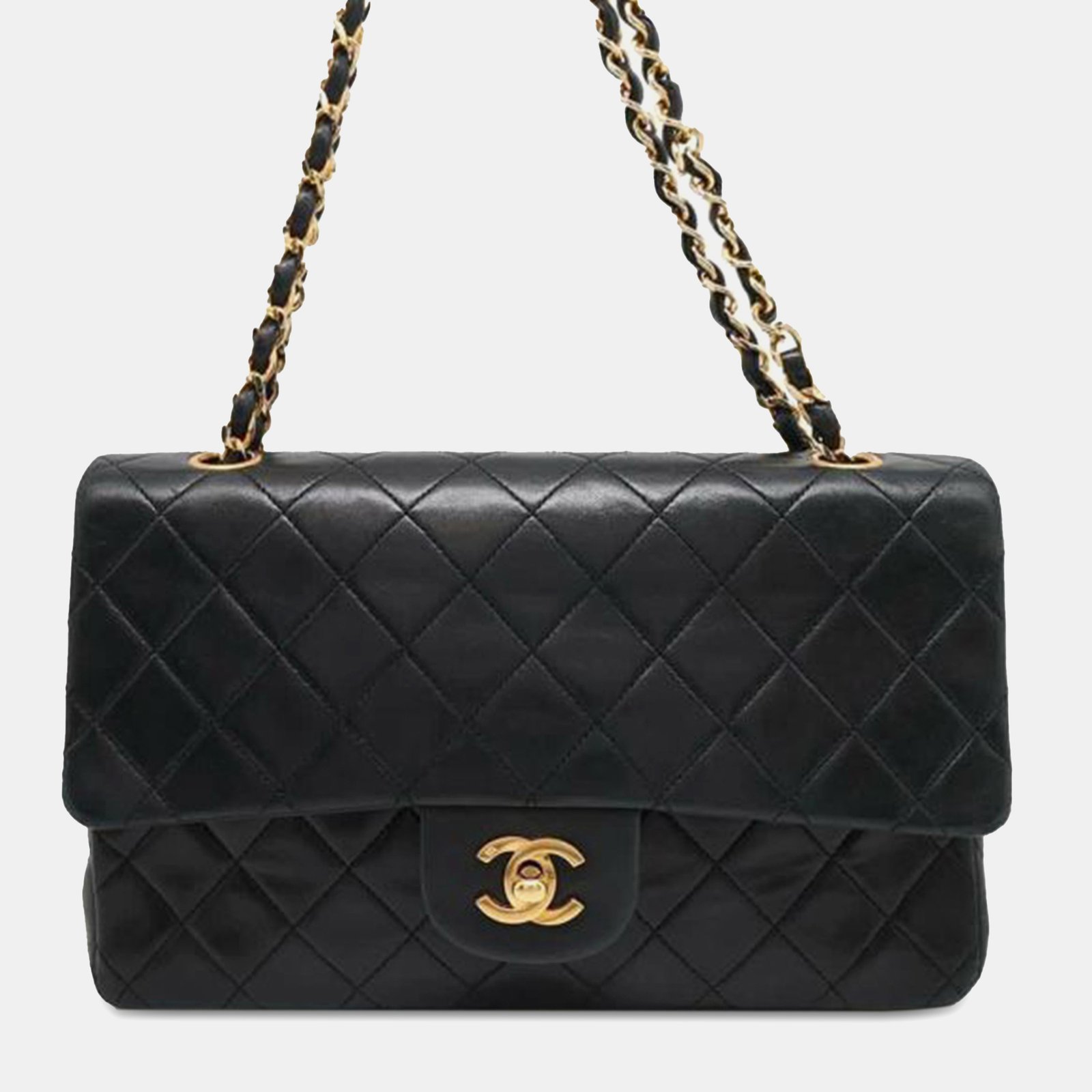 Chanel Black Lambskin Medium Classic Double Flap Bag