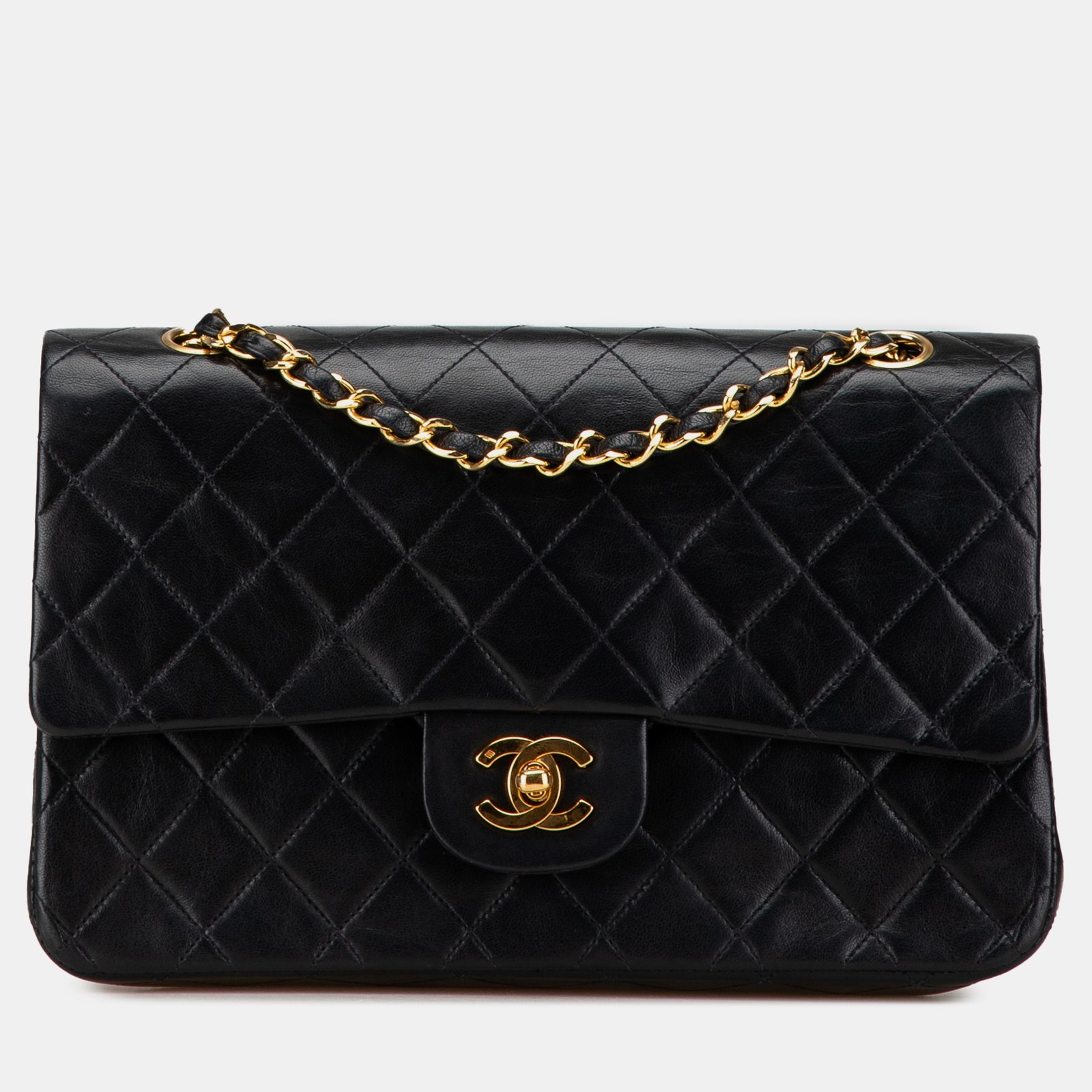 Chanel Black Lambskin Medium Classic Double Flap Bag