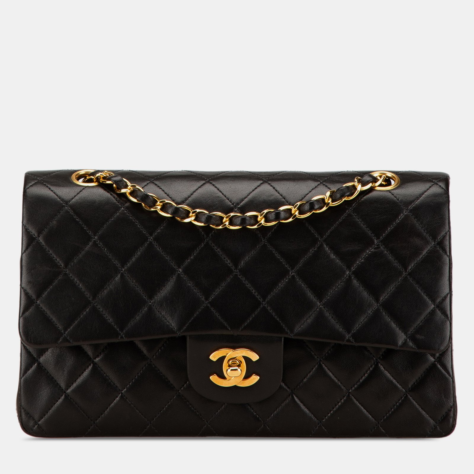 Chanel Black Lambskin Medium Classic Double Flap Bag