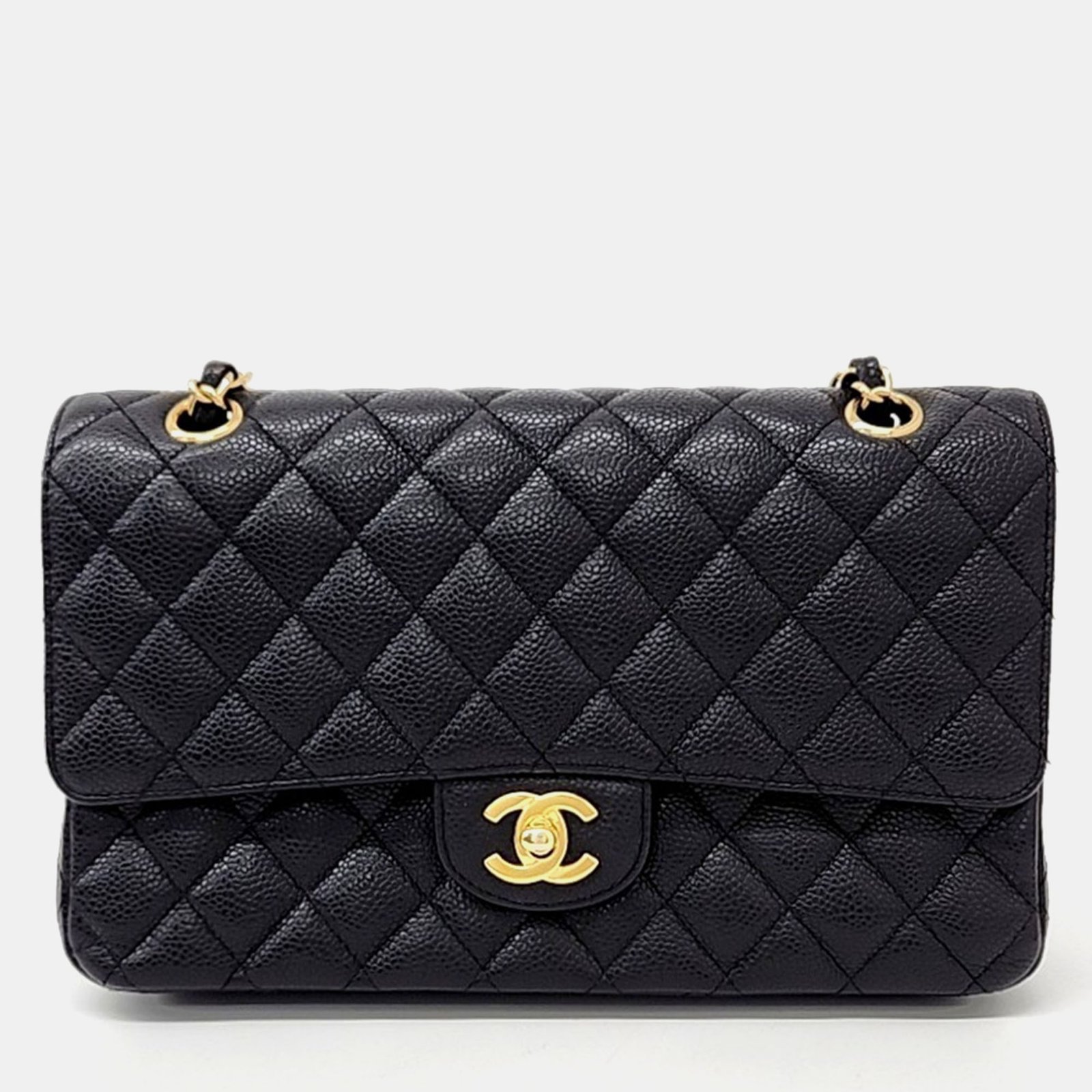 Chanel Black Leather Medium Classic Flap Bag