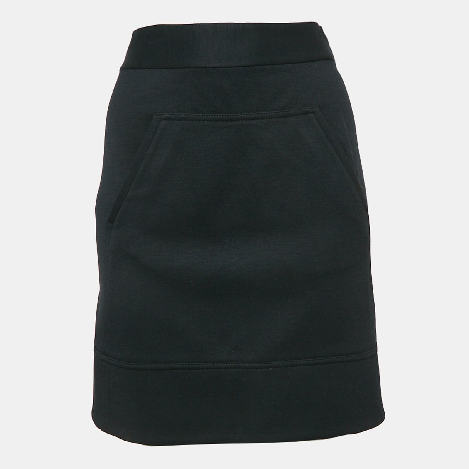 Diane Von Furstenberg Black Wool Jersey Jourdan Mini Skirt S