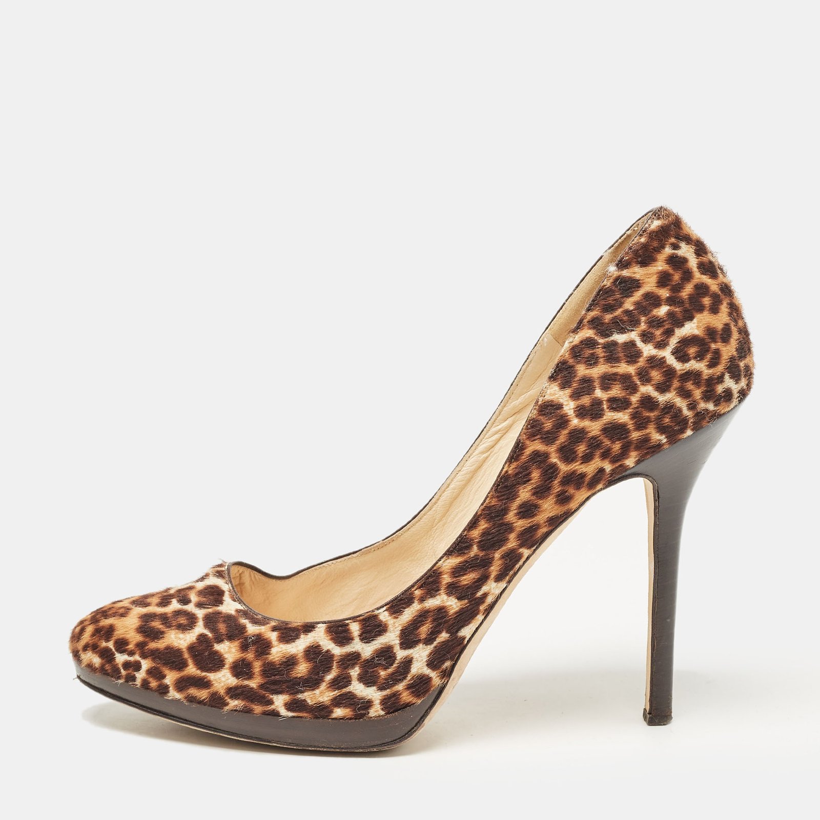 Jimmy Choo Brown Calf Hair Romy Pumps Size 38