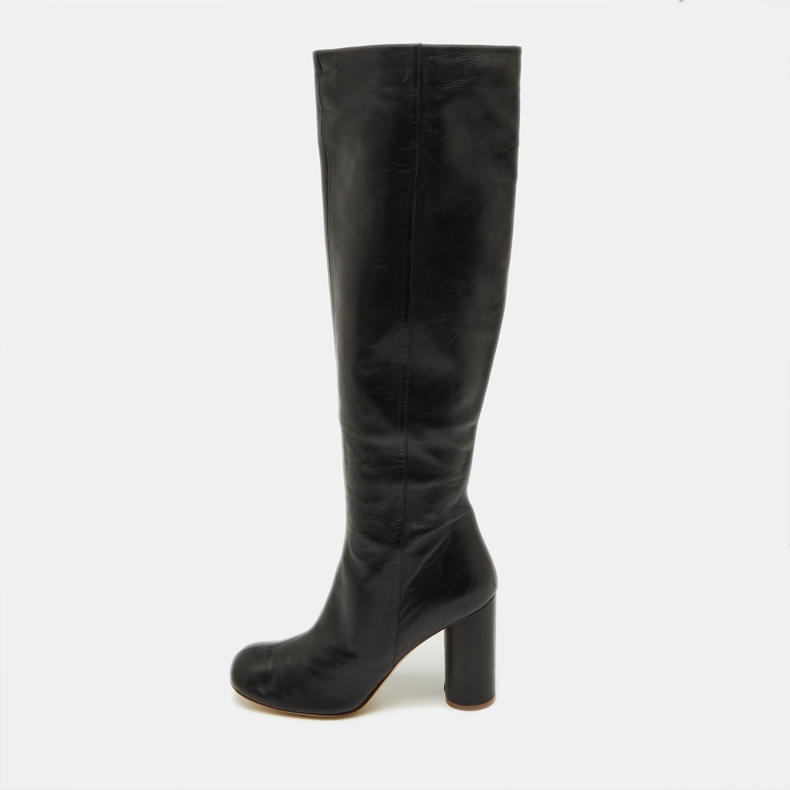 Joseph Black Leather knee Length Boots Size 40