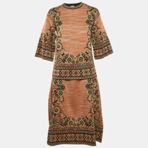 M Missoni Multicolor Patterned Knit Top and Midi Skirt Set S/L