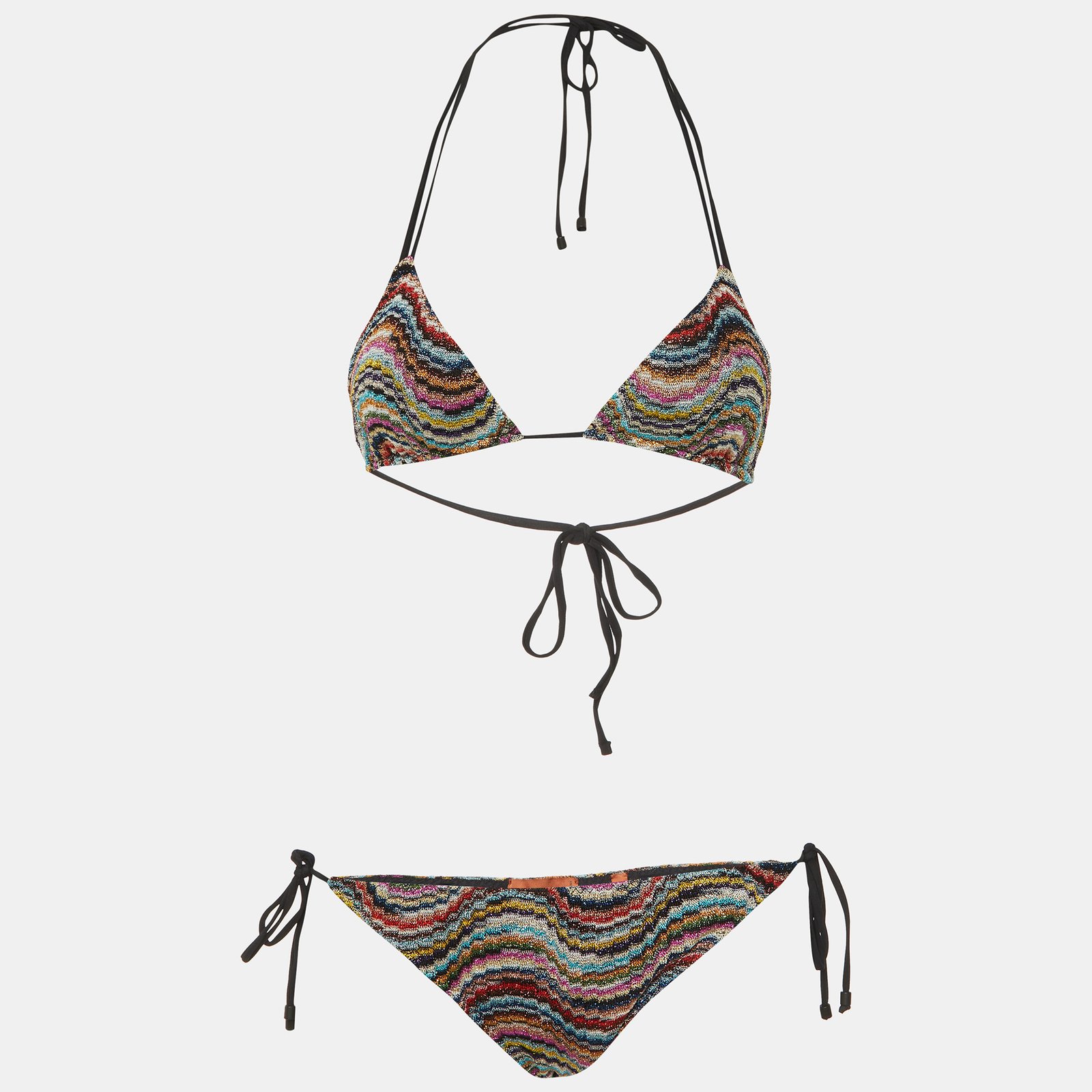 Missoni Mare Multicolor Lurex Knit Bikini Set S/M
