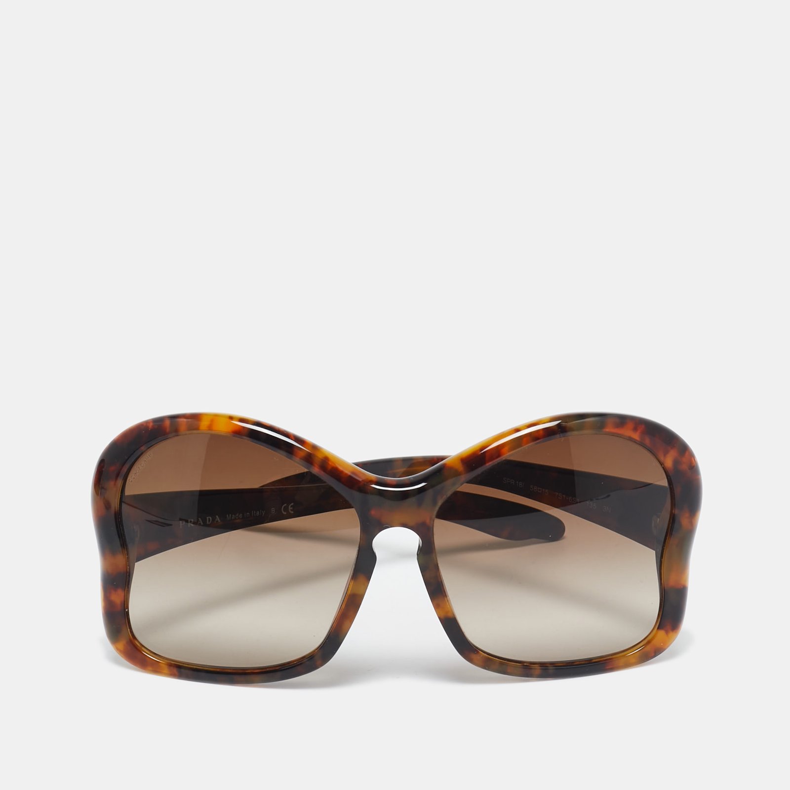 Prada Tortoise Brown Gradient SPR181 Butterfly Sunglasses