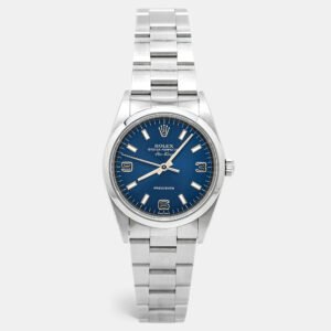 Rolex Blue Stainless Steel Air King 14000M Women's Wristwatch 34 mm