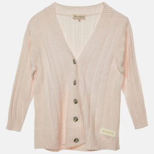 Emilio Pucci Kids Pink Wool Knit Cardigan Size 6 Yrs