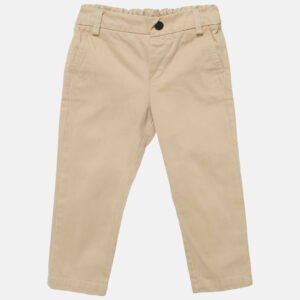 Fendi Kids Beige Teddy Embroidered Gabardine Trousers 18M