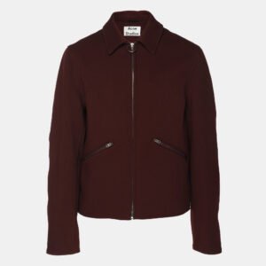 Acne Studios Burgundy/Blue Polyester Miles Paw Jacket S