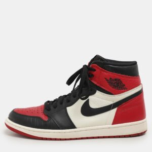 Air Jordans Tricolor Leather Air Jordan 1 Retro High Top Sneakers Size 45