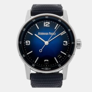 Audemars Piguet Blue 18k White Gold Code 11.59 15210BC.OO.A002KB.01 Automatic Men's Wristwatch 41 mm