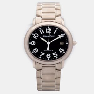 Audemars Piguet Black Stainless Steel Millenary 15049ST Automatic Men's Wristwatch 38 mm