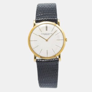 Audemars Piguet 5043BA Manual Winding White 18k Yellow Gold Men's Wristwatch 32mm