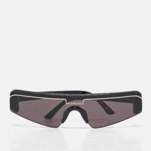Balenciaga Black/White BB003S Ski Shield Sunglasses