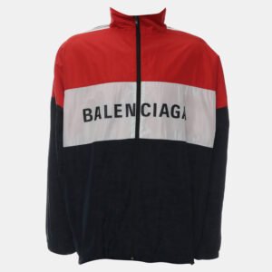 Balenciaga Colorblock Logo Windbreaker Jacket EU 34