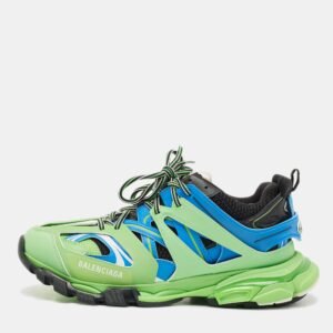 Balenciaga Multicolor Mesh and Faux Leather Track Sneakers Size 44